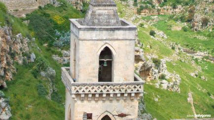 Matera sassi cave city Italy bell tower